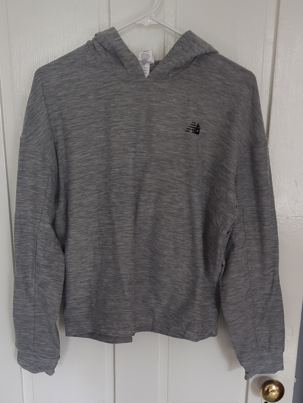 New Balance Women's Gray Heather Hooded Pullover